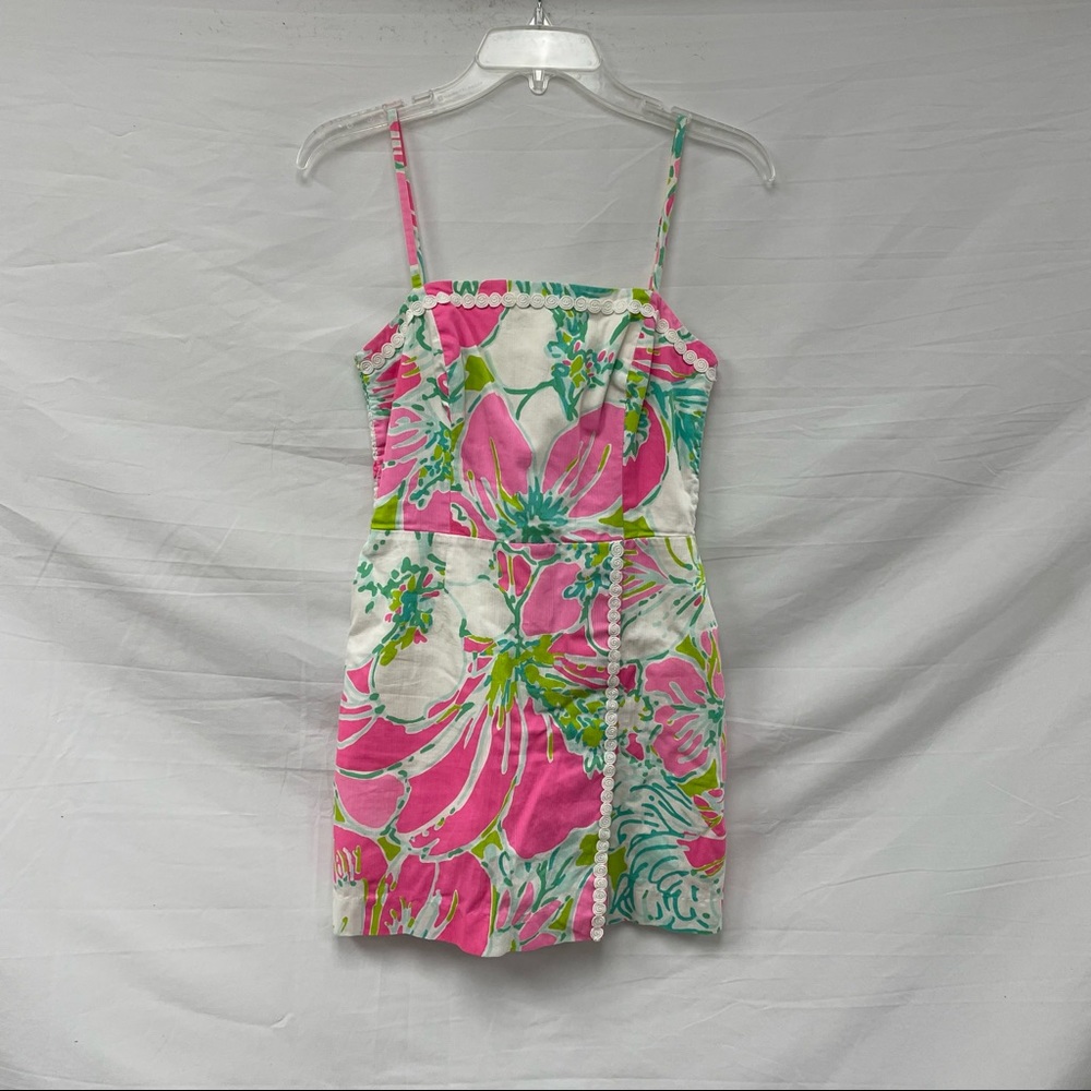 Lilly Pulitzer white tropical print romper size 00